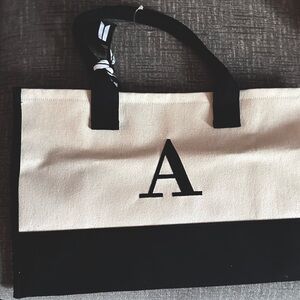 “A” Initial Tote Bag